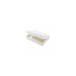 Boite traiteur carton blanc 35 x 26 x 6 cm - par 25