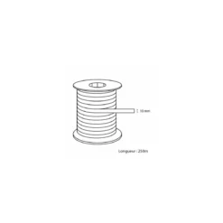 Bolduc mat rouge 10 mm x 250 m