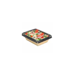Boîte Luxifood carton kraft noir 85 cl + couvercle - par 20