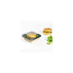 Boîte Luxifood carton kraft noir 90 cl + couvercle - par 20