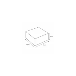 Boîte pâtissière blanche en carton 26 x 26 x 10 cm - par 50
