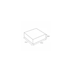 Boîte pâtissière kraft brun avec couvercle 25 x 25 x 8 cm - par 50