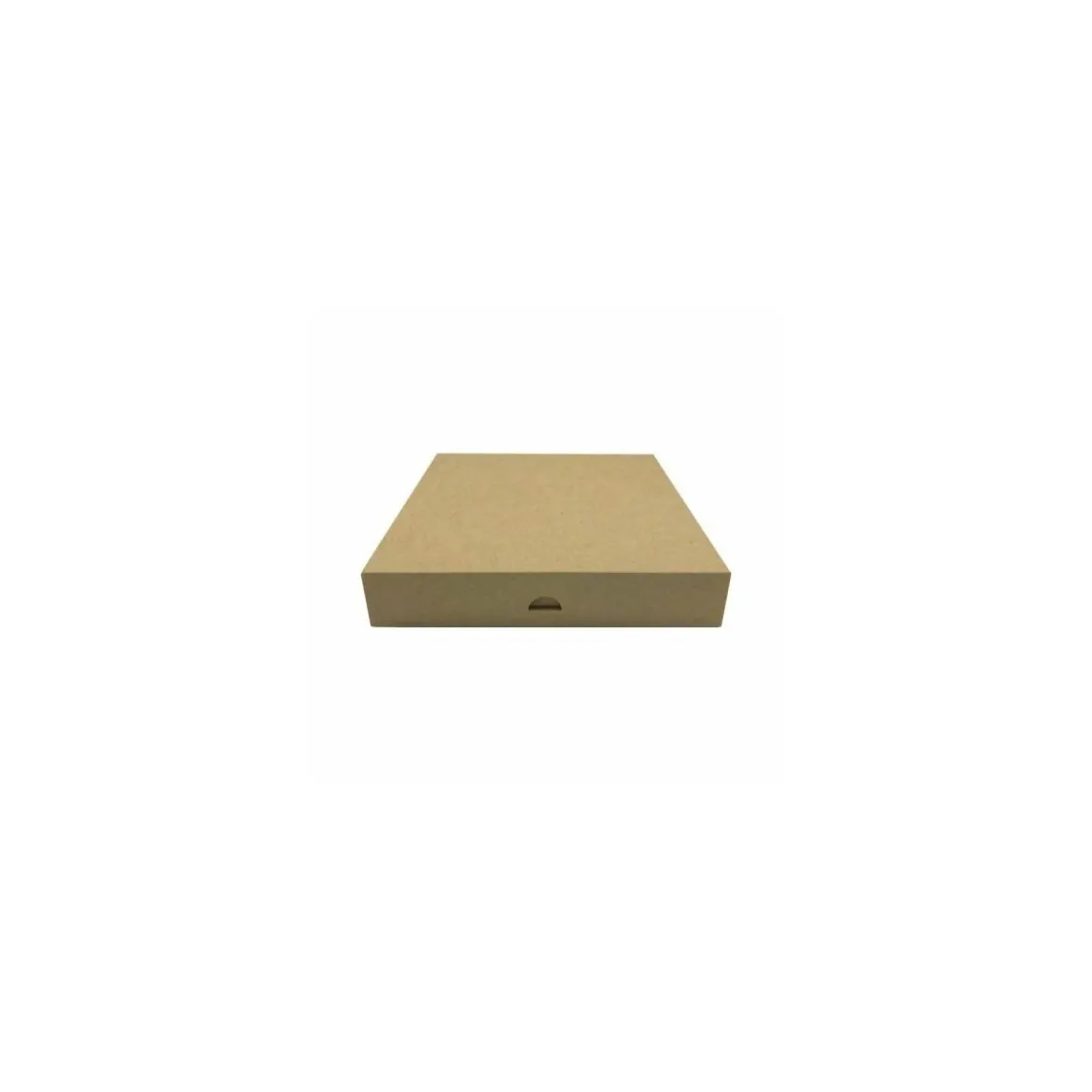 Boîte pâtissière Kraft brun 26 x 26 x 5 cm - par 50