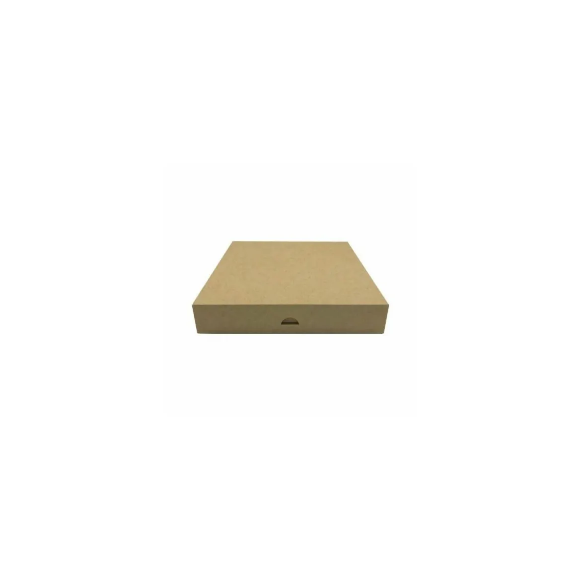 Boîte pâtissière Kraft brun 26 x 26 x 5 cm - par 50
