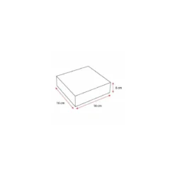 Boîte pâtissière 16 x 16 x 8 cm décor AURIOS - par 50