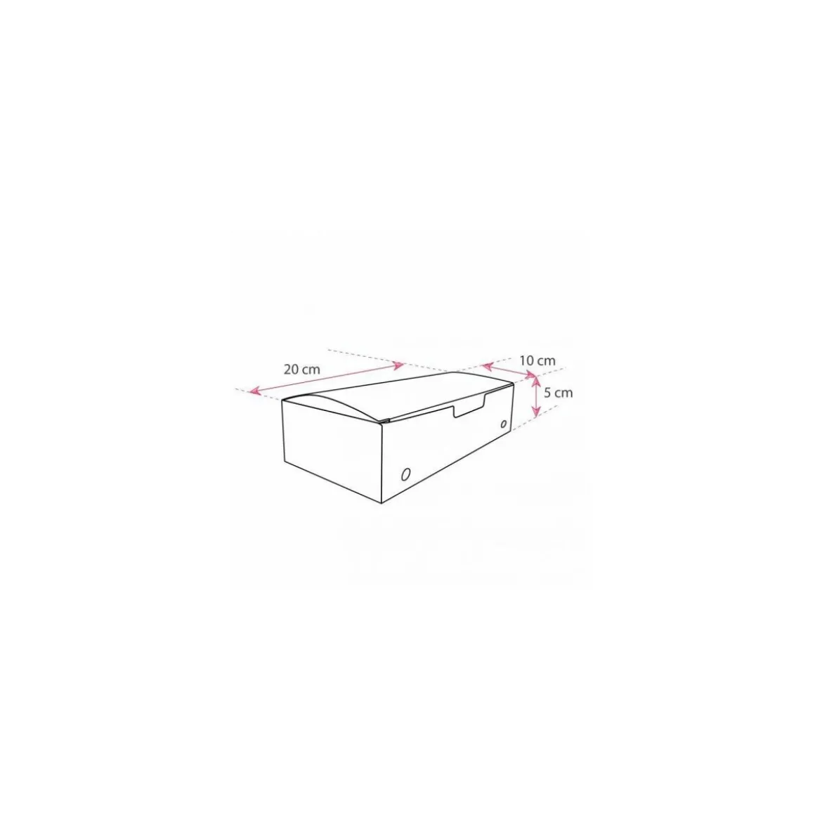 Boîte refermable kraft brun ingraissable 20 x 10 x 5 cm - par 375