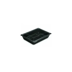 Boîte à salade plastique noire avec couvercle Freshipack 1200 ml - par 30