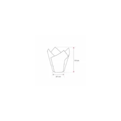 Caissette de cuisson papier brun "Tulip" 9,5 cm x 5 cm - par 200