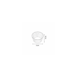 Caissette de cuisson ronde Optima 5 x 4 cm en carton brun - par 200