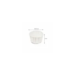 Caissette de cuisson ronde 5,4 x 4 cm en papier blanc - par 250