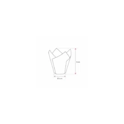 Caissette de cuisson Tulip couleurs assorties 8 x 5 cm - par 240