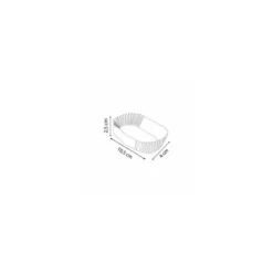 Caissette plissée ovale noire 10,5 x 4 x 2,5 cm (n°88) - par 1000