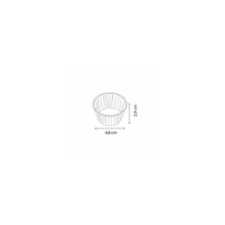 Caissette plissée ronde blanche 4,8 x 2,9 cm (n°10) - par 1000