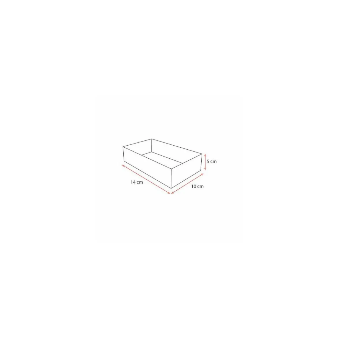 Caissette pâtissière blanche 14 x 10 x 5 cm - par 100