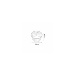 Caissette ronde plissée papier blanc ø 3,5 cm - par 1000