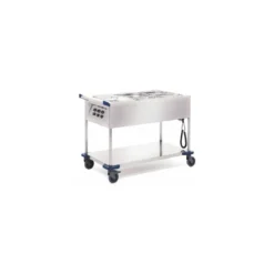 Chariot bain-marie 3 cuves GN 1/1
