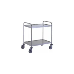 Chariot de service inox 2 plateaux 89,5 x 62,5 x 96 cm
