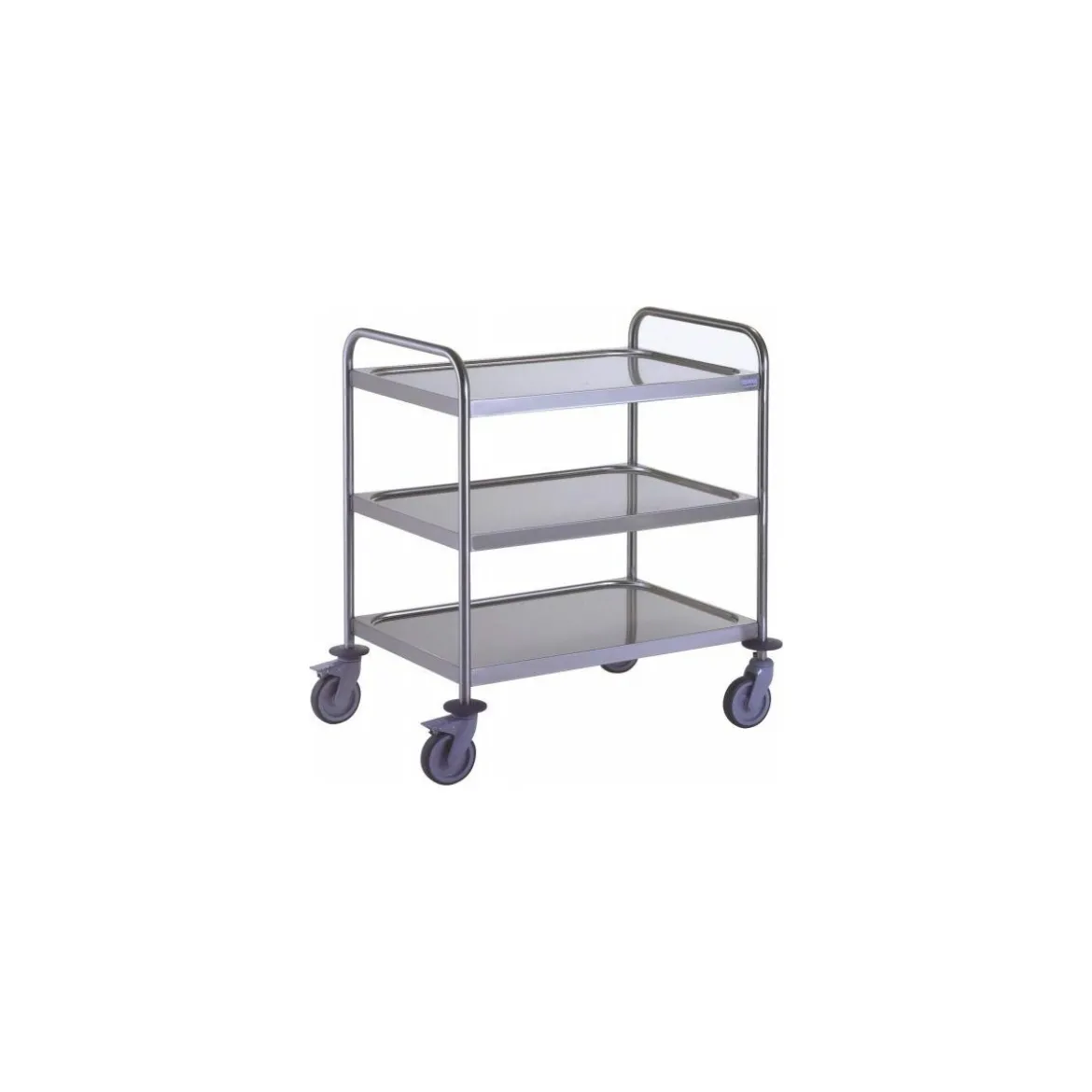 Chariot de service inox 3 plateaux 109,5 x 69,5 x 96 cm