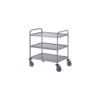 Chariot de service inox 3 plateaux 89,5 x 62,5 x 96 cm