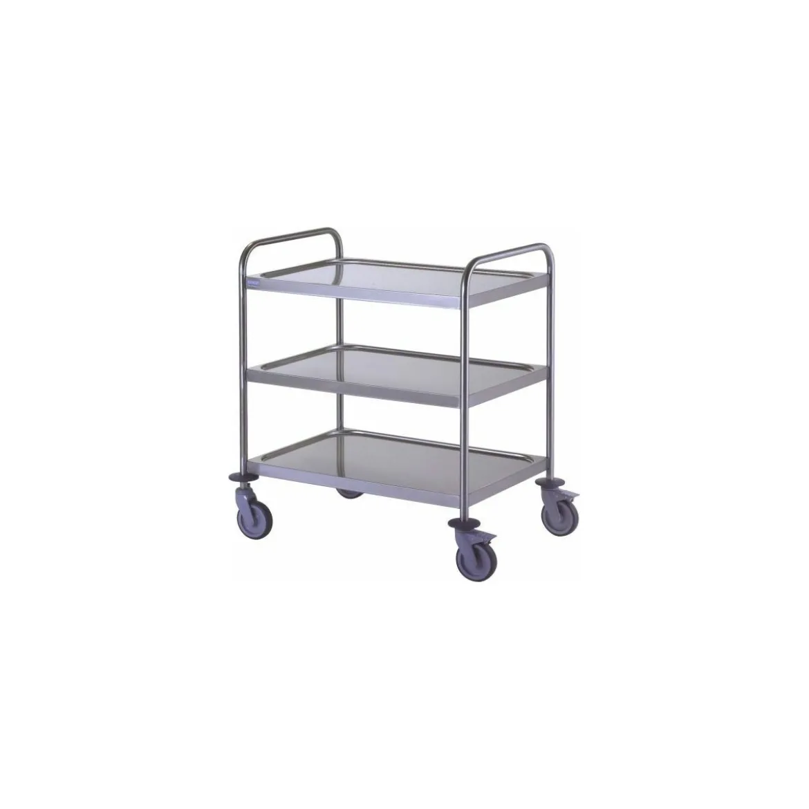 Chariot de service inox 3 plateaux 89,5 x 62,5 x 96 cm