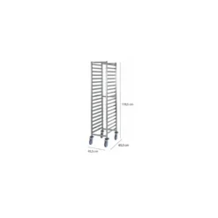 Échelle inox 20 niveaux GN 1/1 avec freins