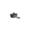 Cocotte Diamond Lite fonte 3L + couvercle verre + poignées