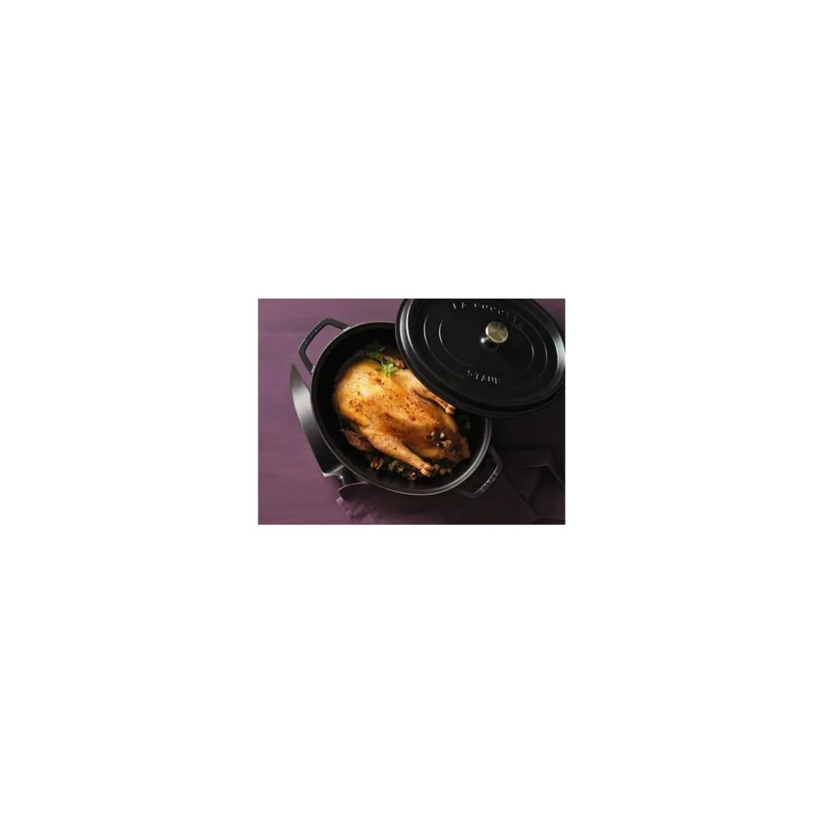 Cocotte fonte ovale noire ø 29 cm