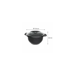 Cocotte plastique micro-ondable noire 55 cl - par 25