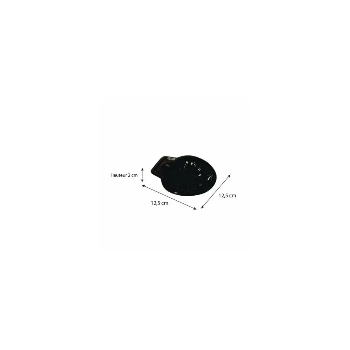 Coquille St Jacques polystyrène noir 12,5 x 12,5 x 2 cm - par 100