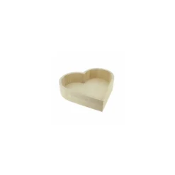 Corbeille cœur bois 22,5 x 19 x 5 cm - par 30