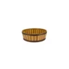 Corbeille ronde bambou bordure paillette marron ø 32 x 10 cm - par 20