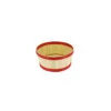 Corbeille ronde bambou bordure rouge ø 22 x 10 cm - par 20