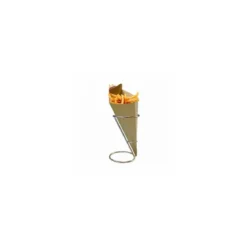 Cornet à frites kraft avec languette pour sauce 100 ml - par 200
