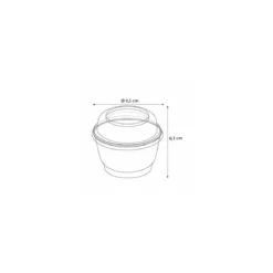Coupe à dessert PP et couvercle APET 20 cl - par 20