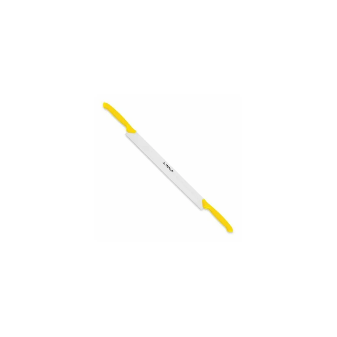 Couteau à fromage jaune 2 poignées 33 cm