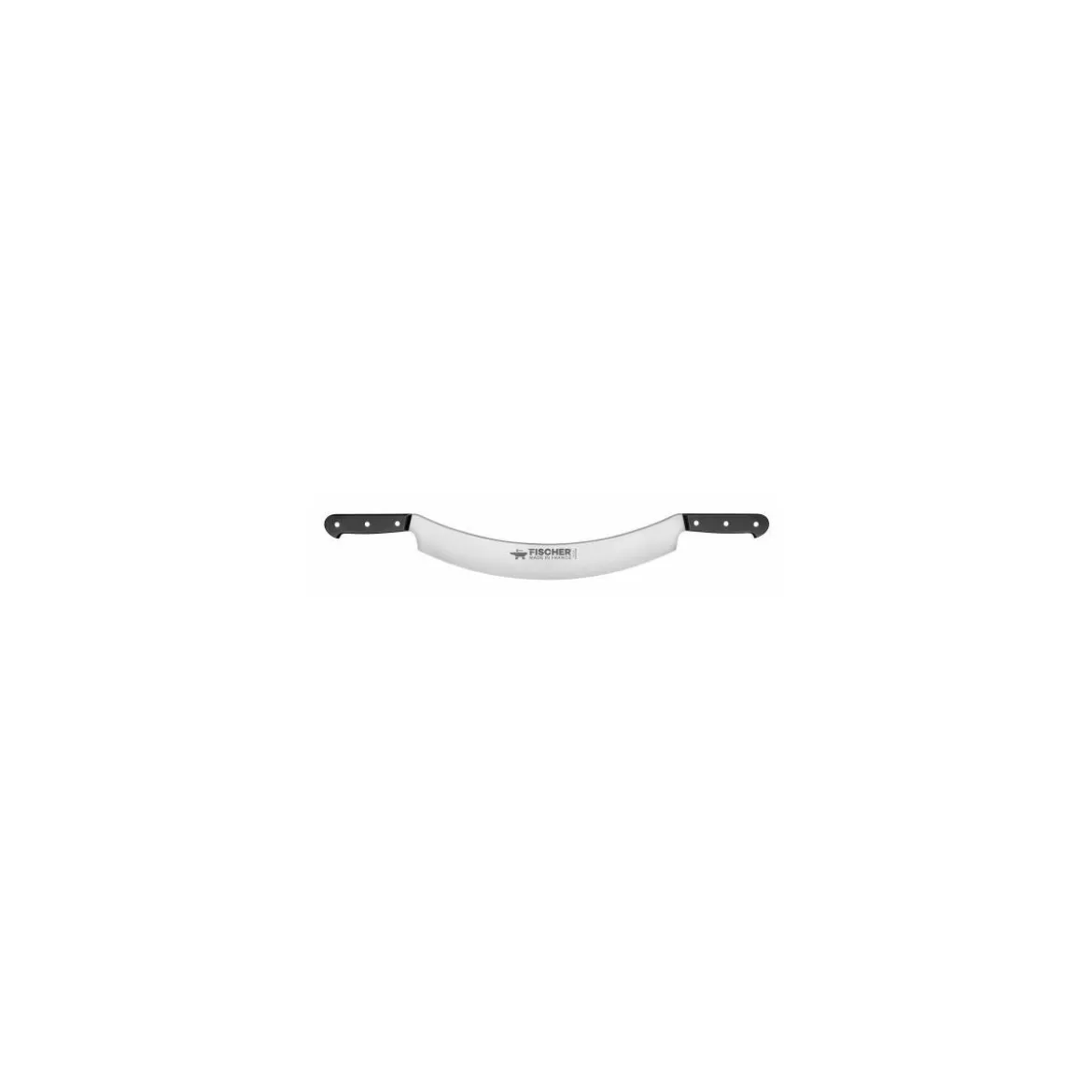 Couteau à fromage lame courbée 2 mains Fischer noir 35 cm