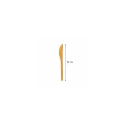 Couteau réutilisable fibre de bois 17 cm - par 80