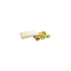 Couvercle bagasse pour plateau repas 29,5 x 24 cm- par 50