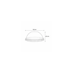 Couvercle dôme plastique transparent pour coupe à dessert 275 ml - par 50