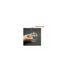 Couvercle dôme plastique transparent pour coupe à dessert 275 ml - par 50