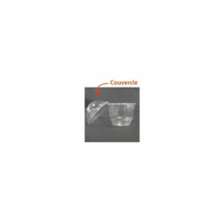 Couvercle dôme plastique transparent pour coupe à dessert 275 ml - par 50