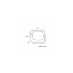 Couvercle plastique transparent pour saladier carré biseauté pulpe de canne 750 ml - par 50