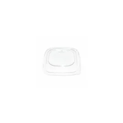 Couvercle plastique transparent pour saladier carré biseauté pulpe de canne 750 ml - par 50