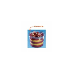 Couvercle plastique transparent pour verrine plastique ronde transparente Bodega 180 ml - par 60