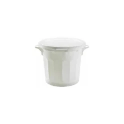 Couvercle plat blanc pour conteneur alimentaire 75 L