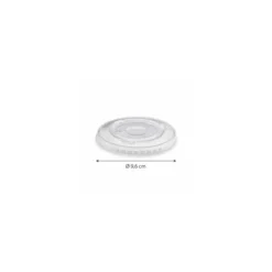Couvercle plat plastique pour coupe dessert plastique 275 ml - par 50