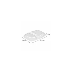 Couvercle PP pour boite Cookipack 2 compartiments - par 320
