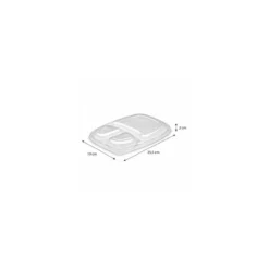 Couvercle PP pour boite Cookipack 3 compartiments - par 320