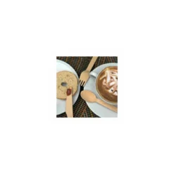 Cuillère à dessert jetable en bois 16,5 cm - par 50