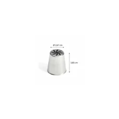 Douille russe à fleur 257 inox ø 2,6 cm